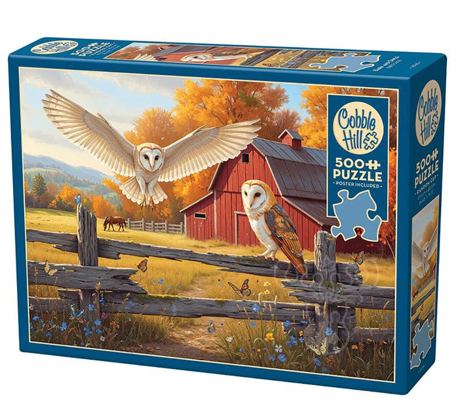 Cobble Hill Barn and Owls Puzzle 500pcs