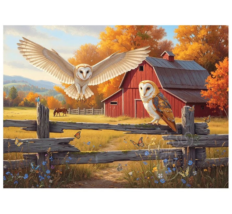 Cobble Hill Barn and Owls Puzzle 500pcs