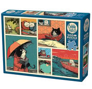 Cobble Hill Puzzles Cobble Hill Cats Chillin With Books Puzzle 500pcs