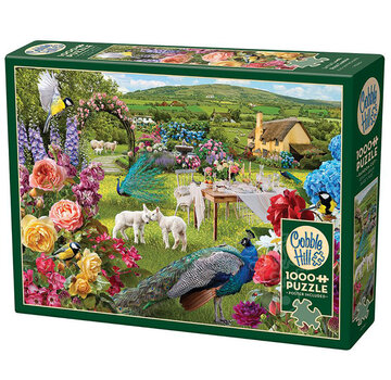 Cobble Hill Puzzles Cobble Hill Little Lambs Rose Garden Puzzle 1000pcs