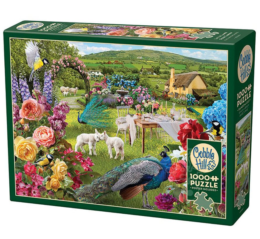 Cobble Hill Little Lambs Rose Garden Puzzle 1000pcs