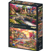 Grafika Grafika The Art of Chuck Pinson: Storybook Cottages - This Side of the Sea Puzzle 2 x 500pcs