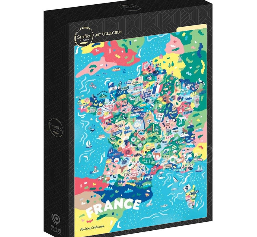 Grafika Map of France Puzzle 1000pcs