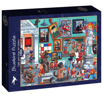Bluebird Bluebird Cats and Dogs Art Gallery Puzzle 1000pcs
