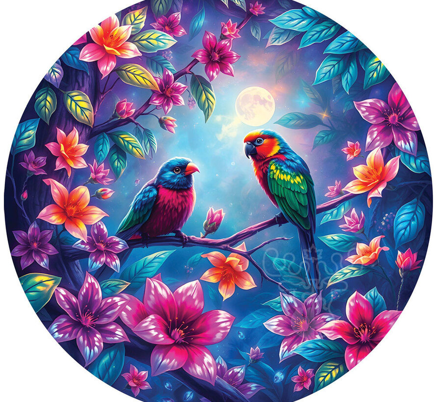 Bluebird Les Oiseaux sur la Branche Round Puzzle 501pcs