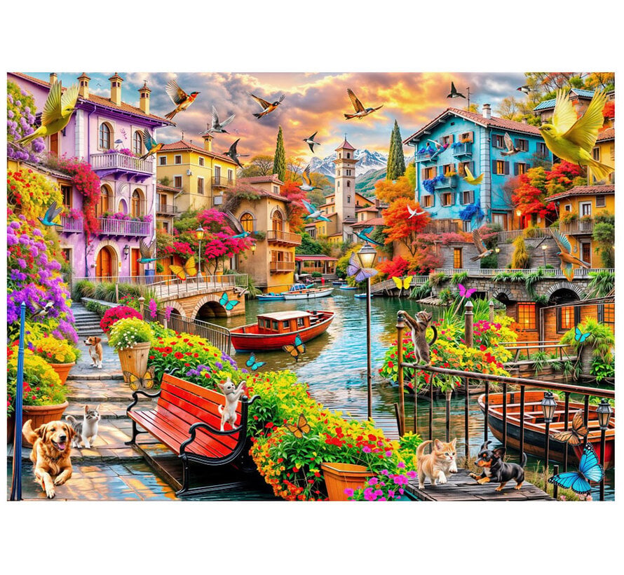 Bluebird The Village on the Canal Puzzle 2000pcs