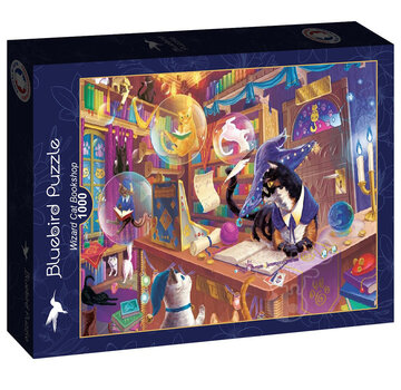 Bluebird Bluebird Wizard Cat Bookshop Puzzle 1000pcs