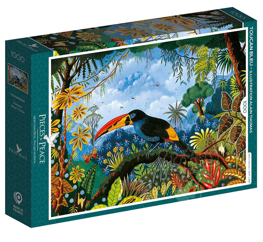 Pieces & Peace Toucan Bleu Puzzle 1000pcs