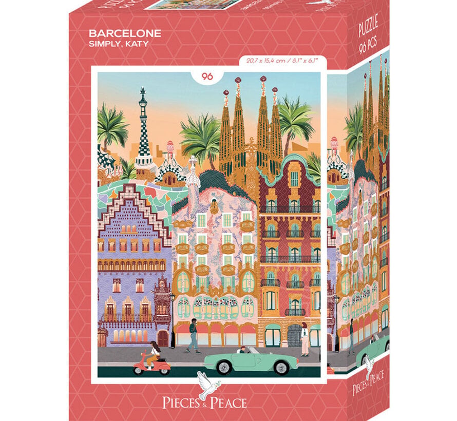 Pieces & Peace Barcelone Mini Puzzle 96pcs