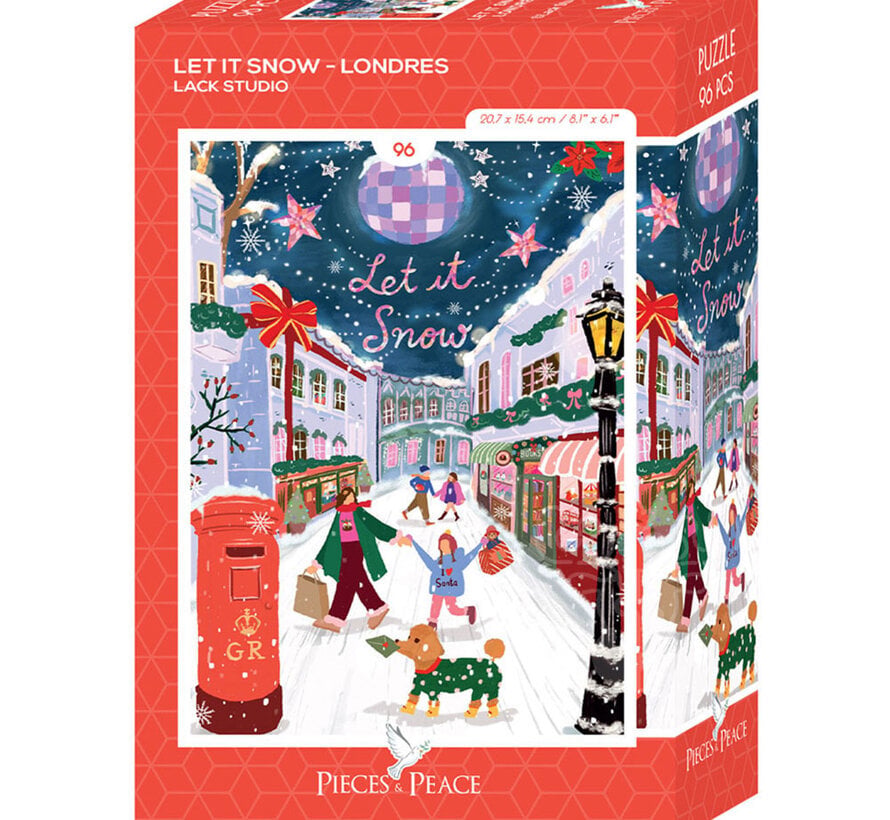 Pieces & Peace Let it Snow - Londres Mini Puzzle 96pcs