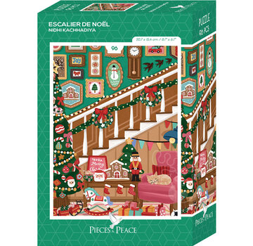 Pieces & Peace Pieces & Peace Escalier de Noël Mini Puzzle 96pcs