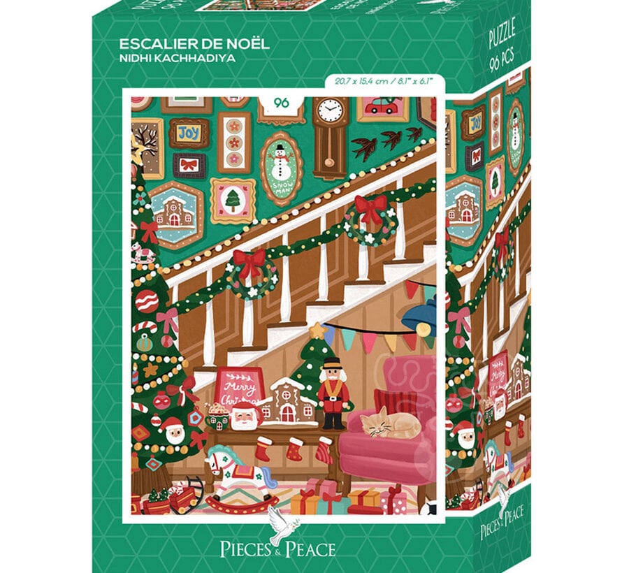 Pieces & Peace Escalier de Noël Mini Puzzle 96pcs