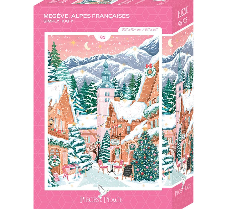 Pieces & Peace Megève, Alpes Françaises Mini Puzzle 96pcs