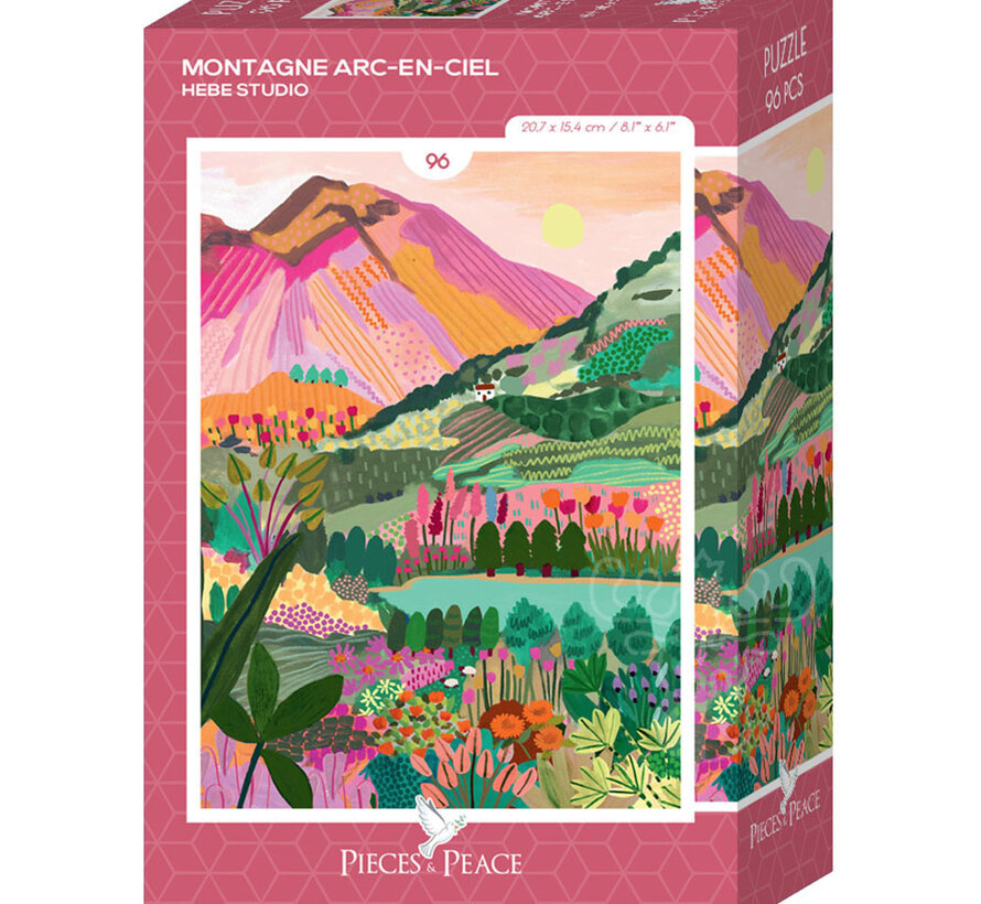 Pieces & Peace Rainbow Mountain Mini Puzzle 96pcs