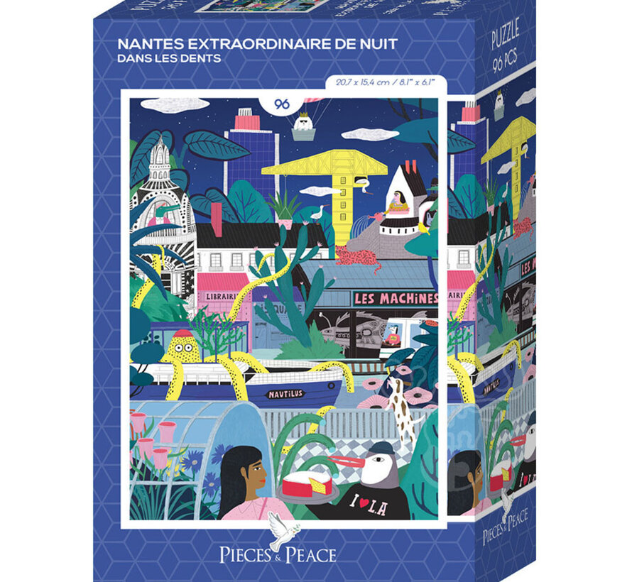 Pieces & Peace Nantes Extraordinaire de Nuit Mini Puzzle 96pcs