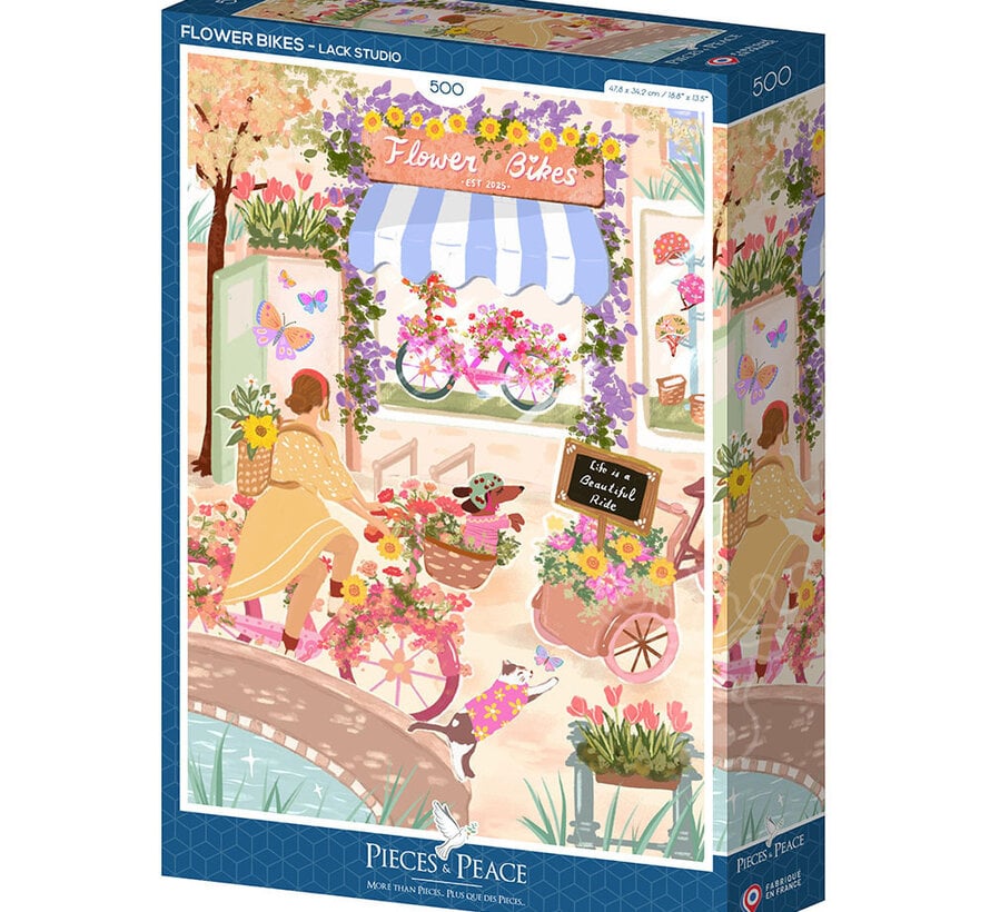 Pieces & Peace Flower Bikes Puzzle 500pcs