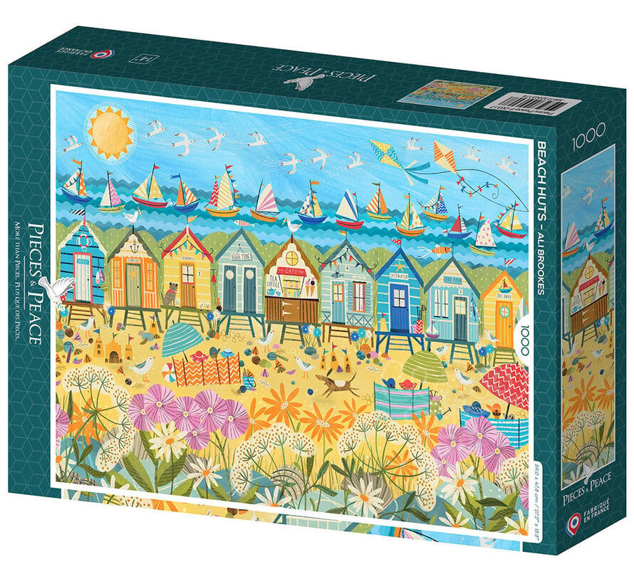 Pieces & Peace Beach Huts Puzzle 1000pcs
