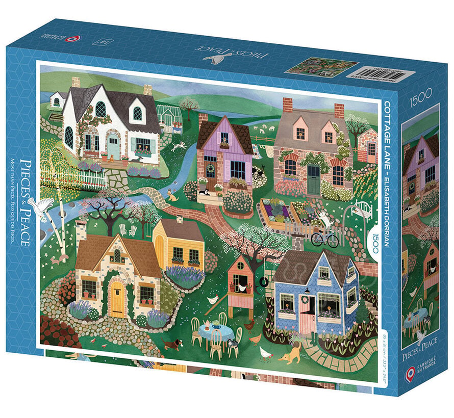 Pieces & Peace Cottage Lane Puzzle 1500pcs
