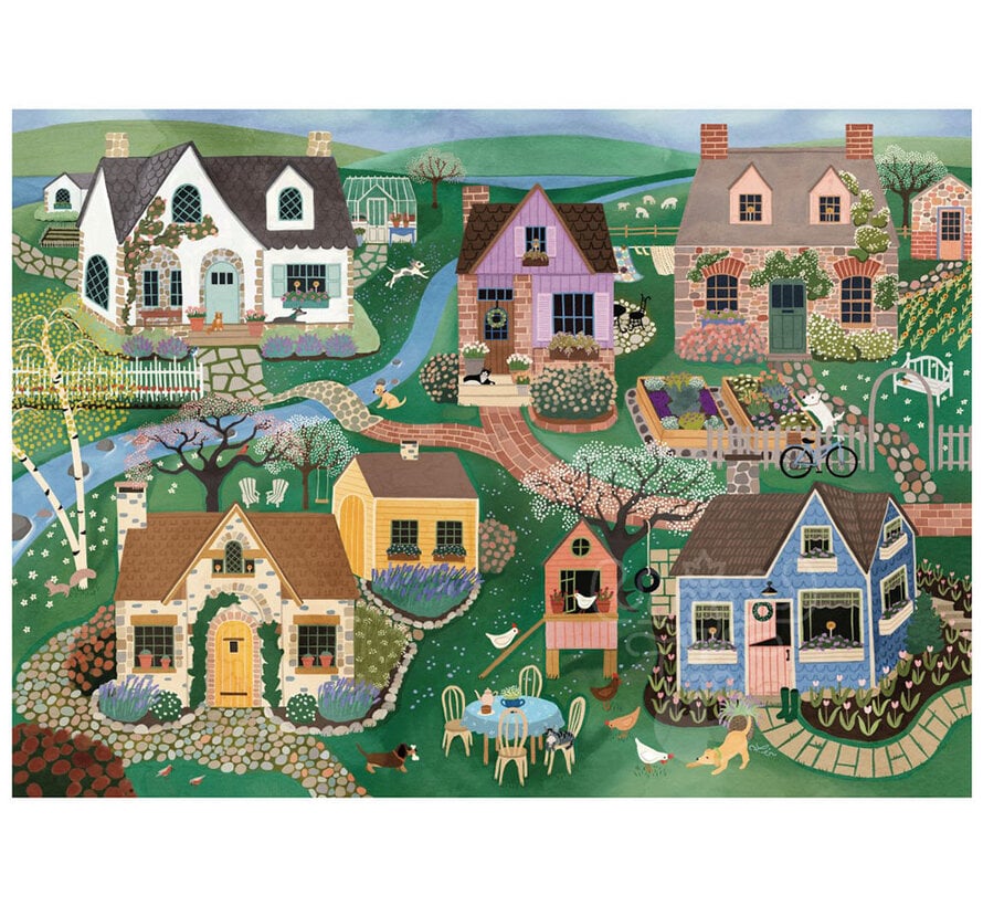 Pieces & Peace Cottage Lane Puzzle 1500pcs