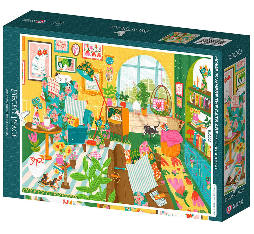 Pieces & Peace Home is Where the Cats Are Puzzle 1000pcs