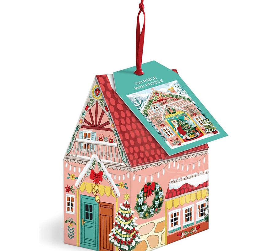 Galison Swiss Chalet Mini Puzzle 130pcs Ornament Box