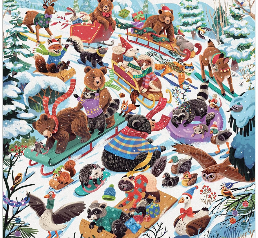 Galison Dashing All The Way Puzzle 500pcs