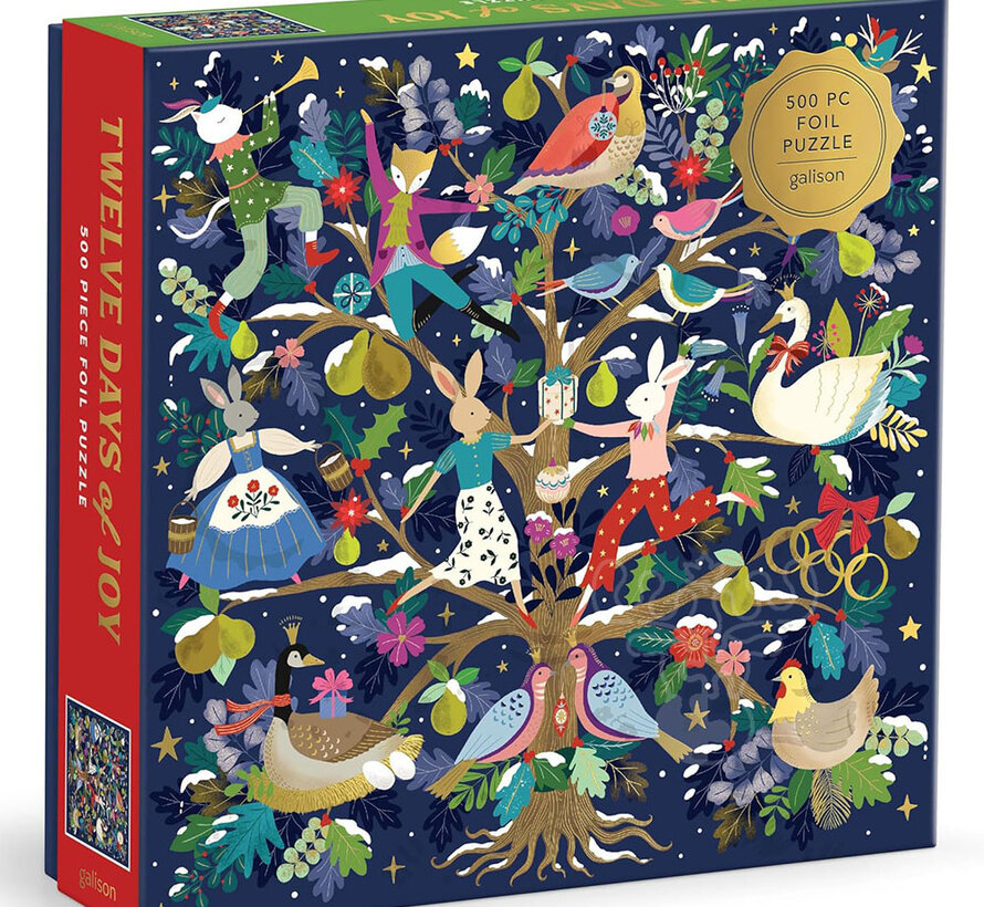 Galison Twelve Days of Joy Puzzle 500pcs