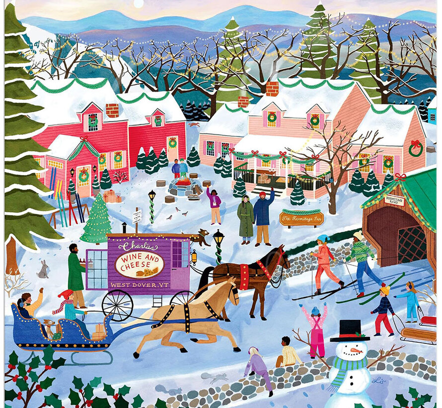 Galison Little Winter Town Puzzle 300pcs