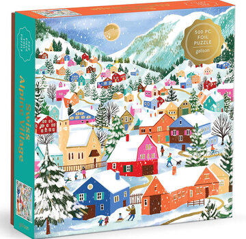 Galison Galison Swiss Alpine Village Foil Puzzle 500pcs