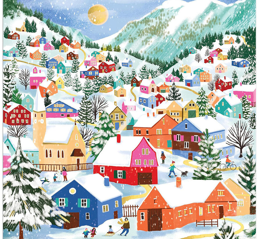 Galison Swiss Alpine Village Foil Puzzle 500pcs