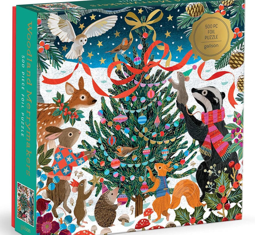 Galison Victoria Ball Woodland Merrymakers Puzzle 500pcs