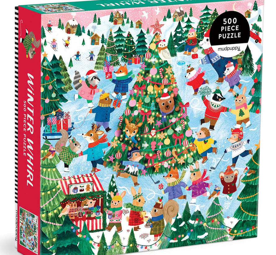 Mudpuppy Winter Whirl Puzzle 500pcs