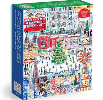 Galison Galison Michael Storrings Christmas Around The World Puzzle 1500pcs