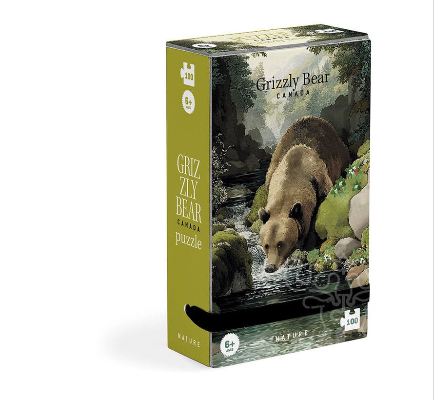 Londji Grizzly Bear Canada Nature Tiny Puzzle 100pcs