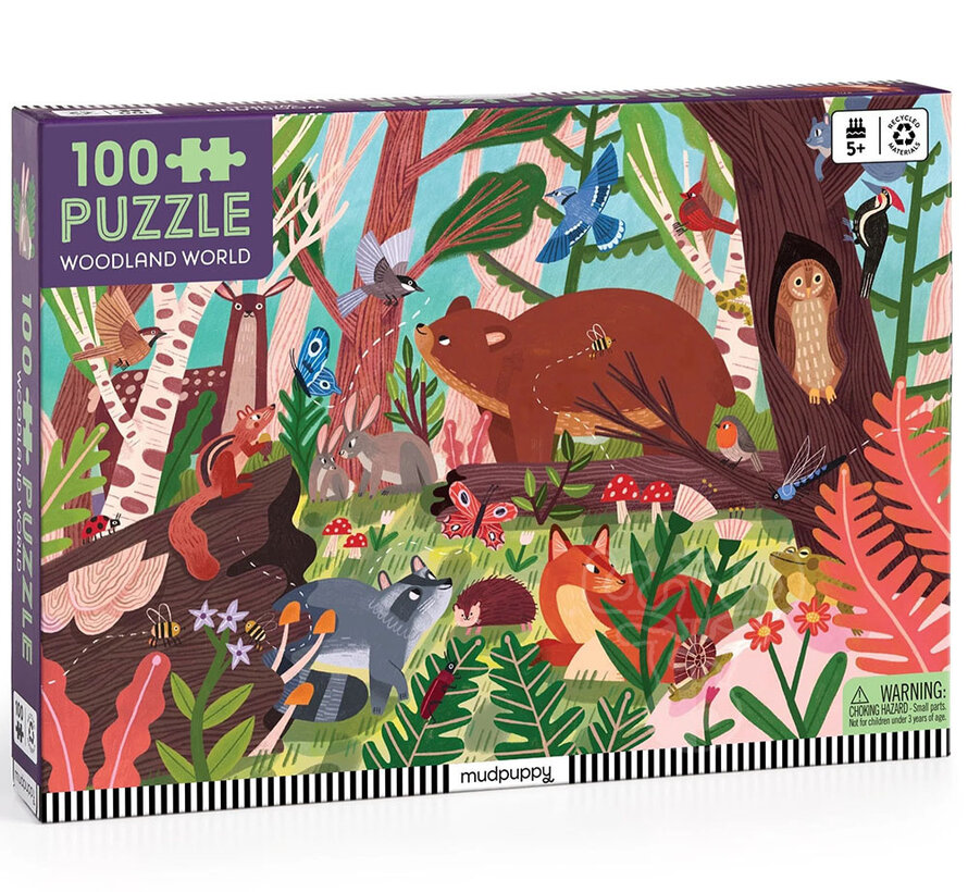 Mudpuppy Woodland World Puzzle 100pcs
