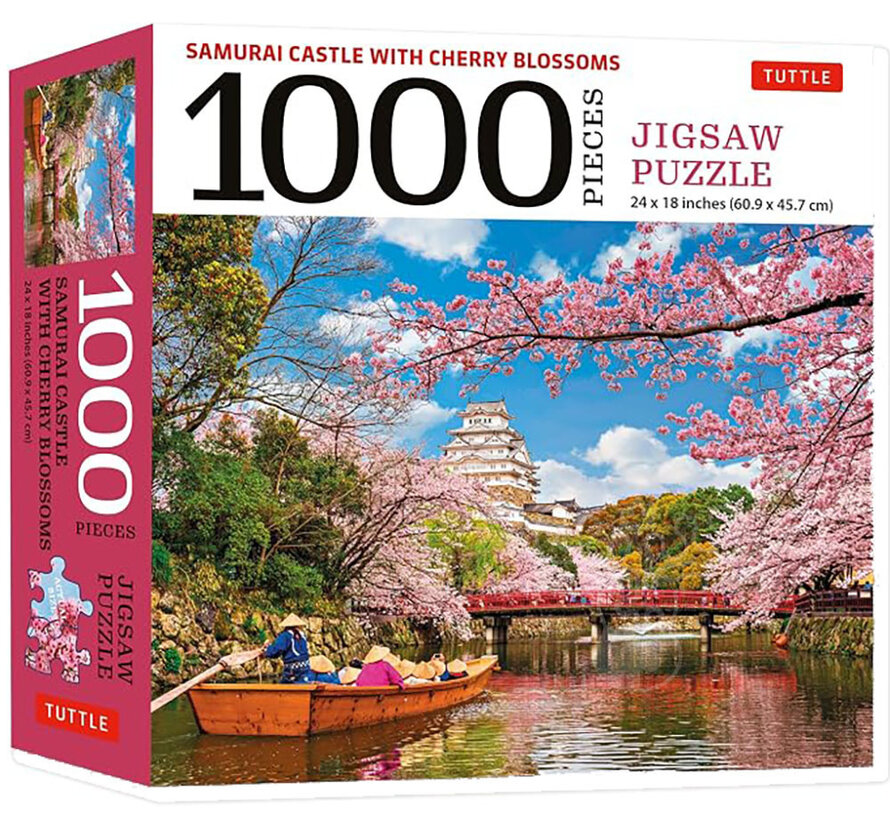 Tuttle Samurai Castle with Cherry Blossoms Puzzle 1000pcs
