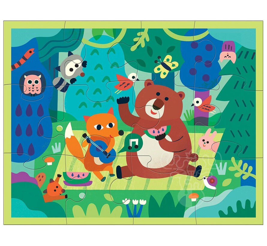 Mudpuppy Woodland Puzzle 12pcs in a Pouch