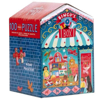 EeBoo eeBoo Christmas Market Bingo's Toy Box Puzzle 100pcs