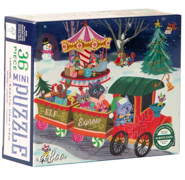 EeBoo eeBoo Christmas Village: Carousel Mini Puzzle 36pcs