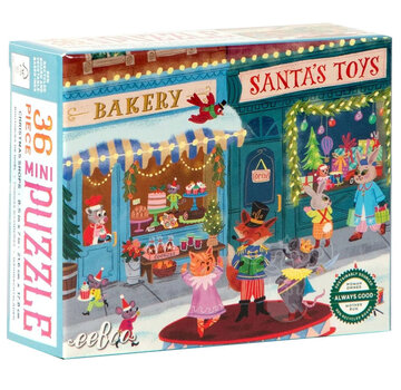 EeBoo eeBoo Christmas Village: Christmas Shops Mini Puzzle 36pcs