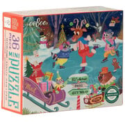 EeBoo eeBoo Christmas Village: Skating Pond Mini Puzzle 36pcs