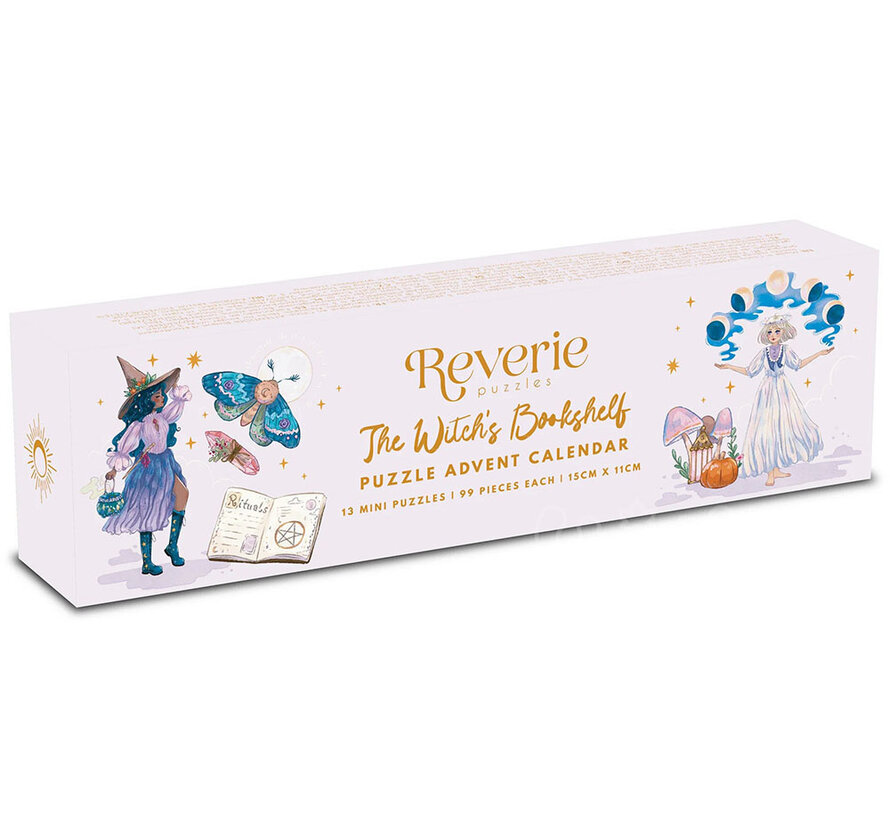 Reverie ‘A Witch’s Bookshelf’ Halloween Advent Calendar 2025 Puzzle 13 X 99pcs CANADA ONLY