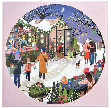 ViSSEVASSE ViSSEVASSE Christmas Market Round Puzzle 1000pcs