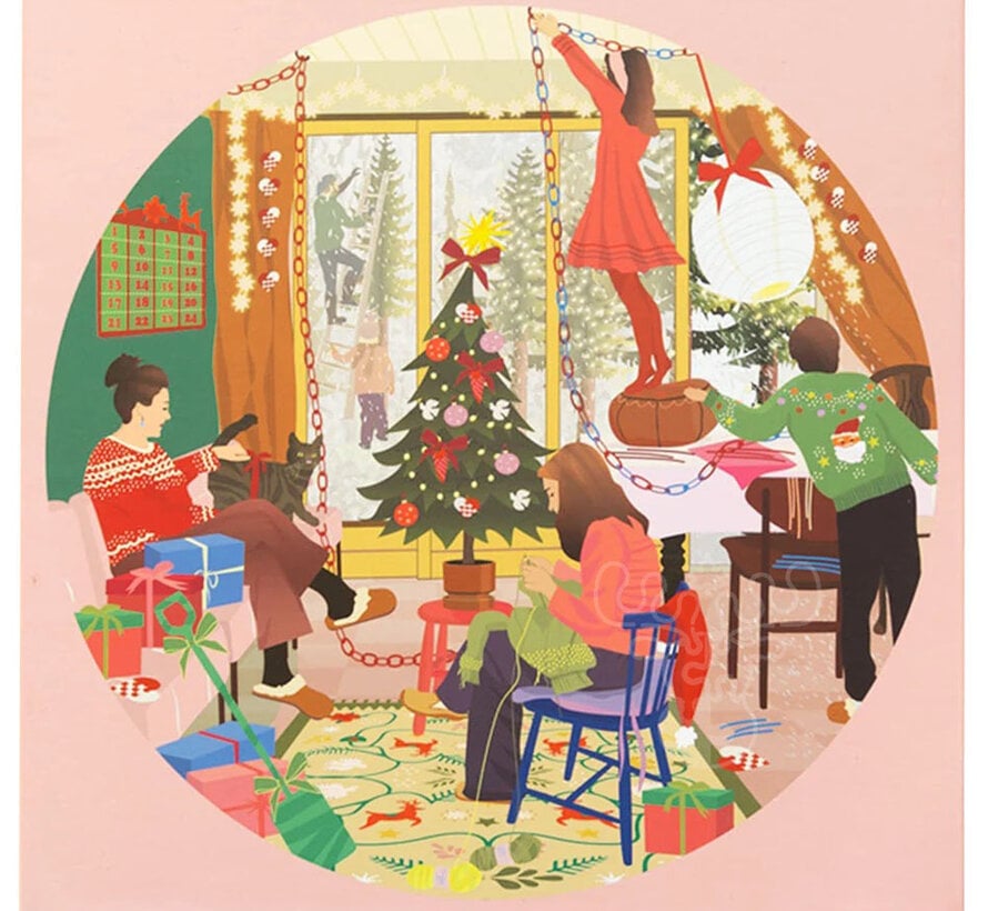 ViSSEVASSE A Day In December Round Puzzle 1000pcs