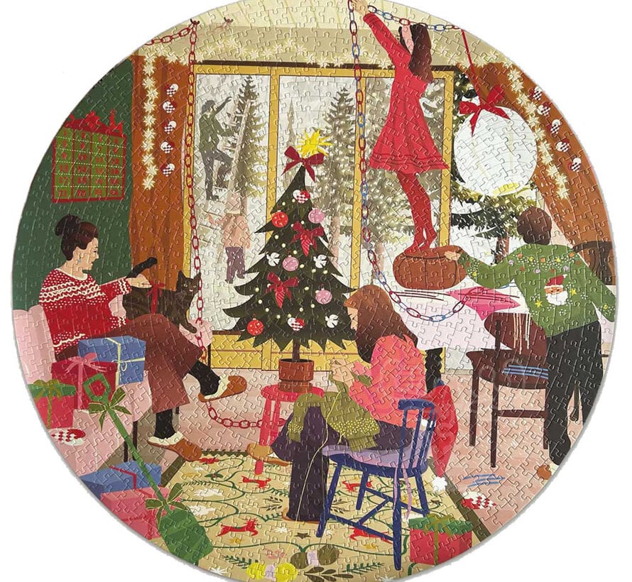 ViSSEVASSE A Day In December Round Puzzle 1000pcs