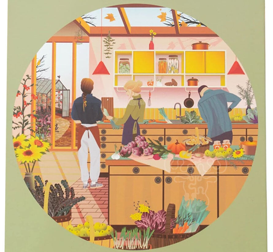 ViSSEVASSE Fresh From The Garden Round Puzzle 1000pcs