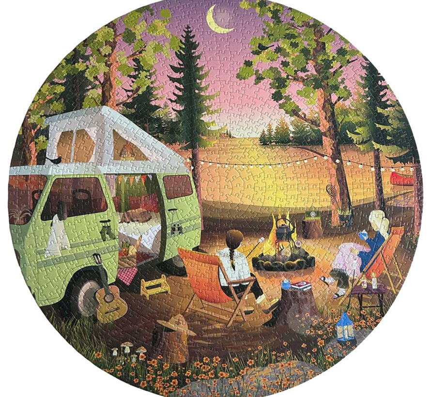 ViSSEVASSE Van Life Round Puzzle 1000pcs