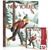 New York Puzzle Company New York Puzzle Co. The New Yorker: Winter Page-Turners Mini Puzzle 100pcs