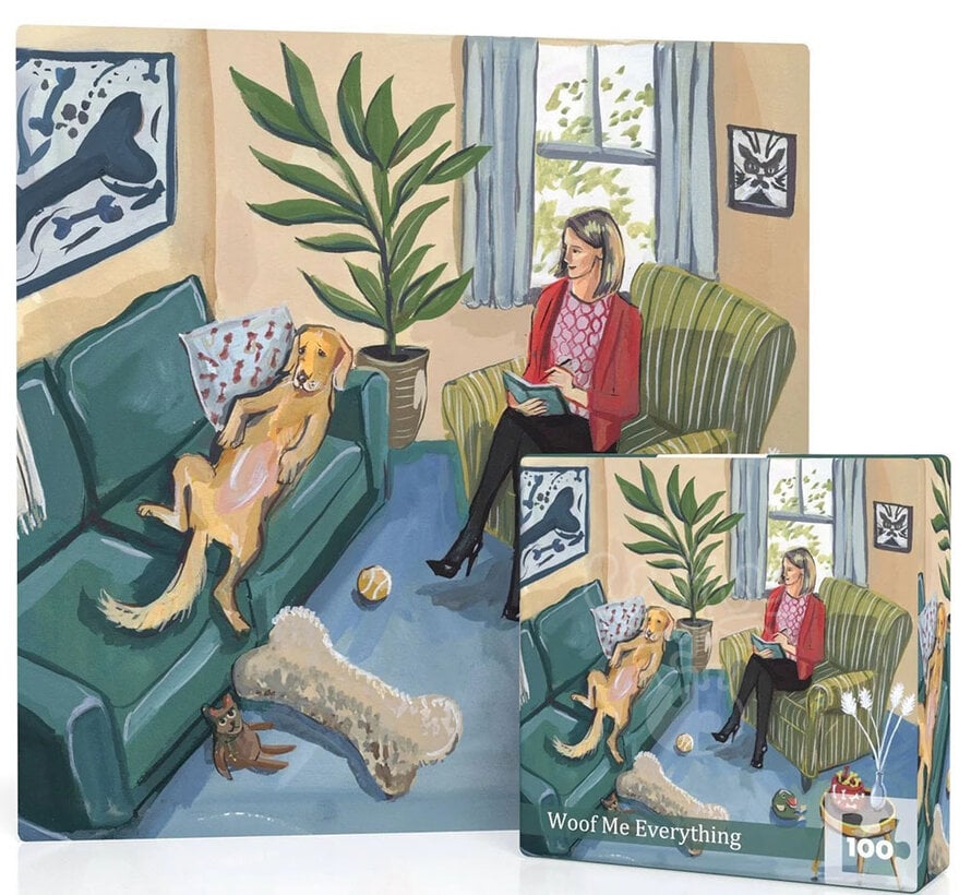 New York Puzzle Co. Jenny Kroik: Woof Me Everything Mini Puzzle 100pcs