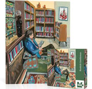 New York Puzzle Company New York Puzzle Co. Jenny Kroik: Bookish Gentleman Mini Puzzle 100pcs